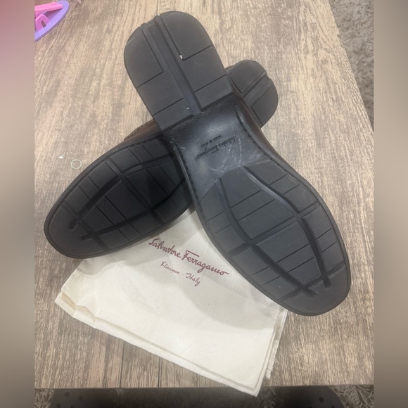 Like NEW Salvatore Ferragamo Dark Brown Leather Loafers - Picture 3 of 5